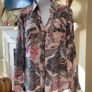 Express Multicolor Paisley Blouse, medium